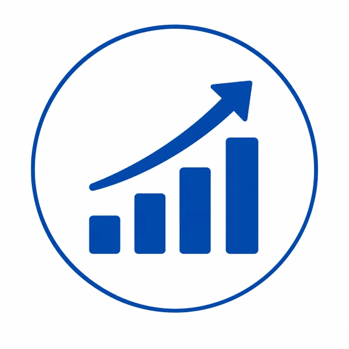 Represents improved productivity through AI-enabled process optimization, automation, and more efficient ways of working.