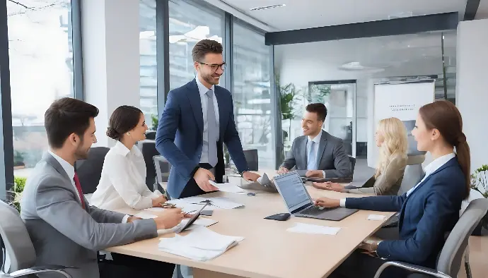 Professional Salesperson presents proposals